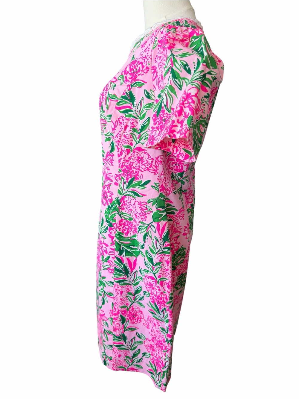 L Lilly Pulitzer Mila Short Sleeve Shift Dress Size 8 in CONCH SHELL PINK - Picture 2 of 10